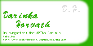 darinka horvath business card